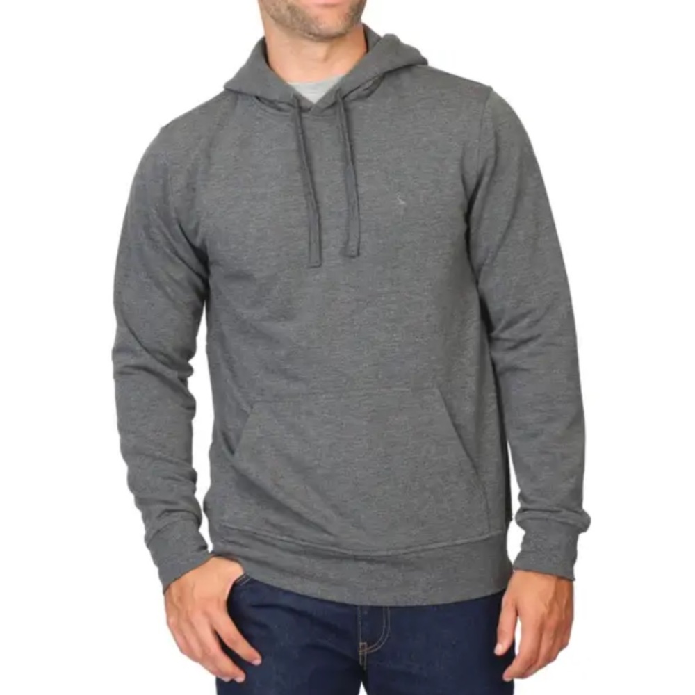 TailorByrd Gray Sueded Fleece Hoodie / Hooded Sweatshirt
Small, CHARCOAL HEATHER